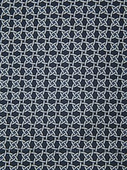 Reiss Airforce Blue/White Shape Printed Drawstring Swim Shorts - Image 6 of 6