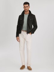 Reiss Sage Russell Slim Fit Cotton Crew T-Shirt - Image 3 of 6