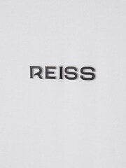 Reiss White Russell Slim Fit Cotton Crew T-Shirt - Image 6 of 6