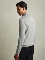 Reiss Black/Soft Grey Blackhall 2 Pack 2 Pack Of Merino Wool Zip-Neck Jumpers - Image 6 of 7