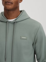 Reiss Sage Zorn Interlock Jersey Hoodie - Image 4 of 6