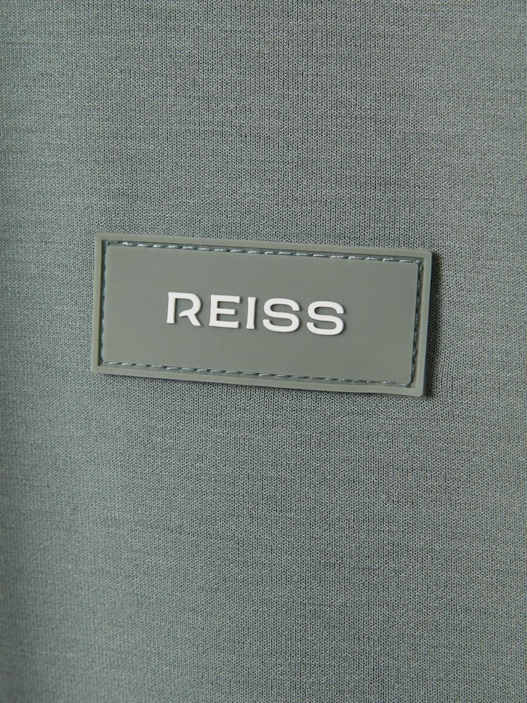 Reiss Sage Zorn Interlock Jersey Hoodie - Image 6 of 6