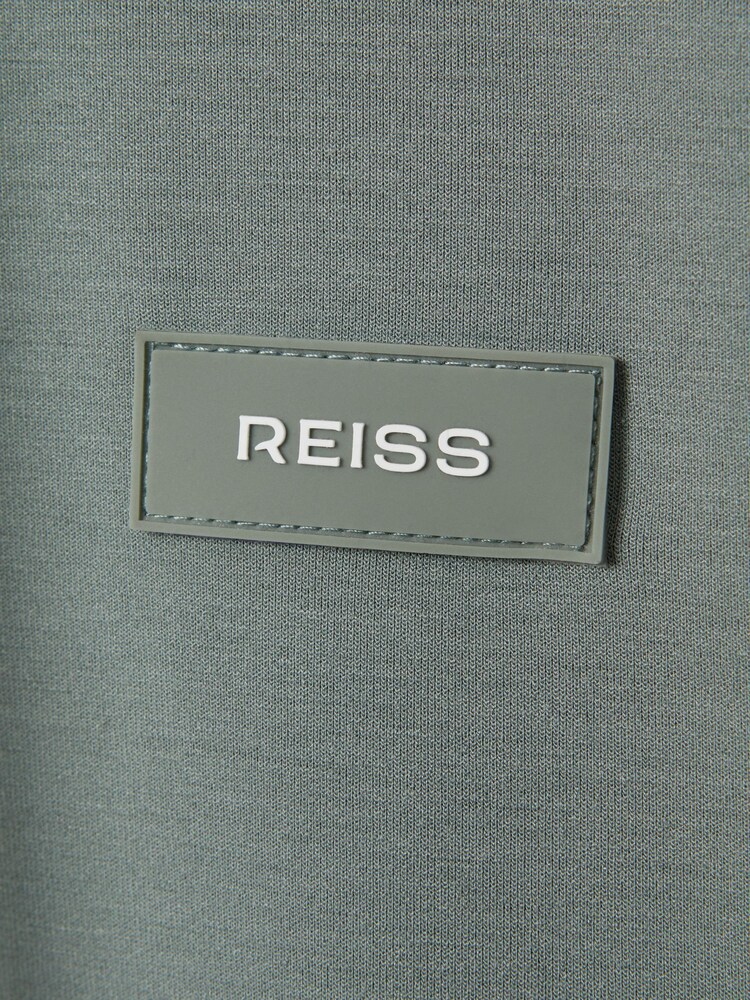 Reiss Sage Zorn Interlock Jersey Hoodie - Image 6 of 6 Reiss Sage Zorn Interlock Jersey Hoodie - Image 6 of 6