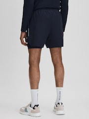 Reiss Midnight Navy Robert Castore Water Repellent 2-in-1 Shorts - Image 5 of 7