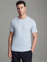 Reiss Soft Blue Melrose Cotton Crew Neck T-Shirt - Image 1 of 5