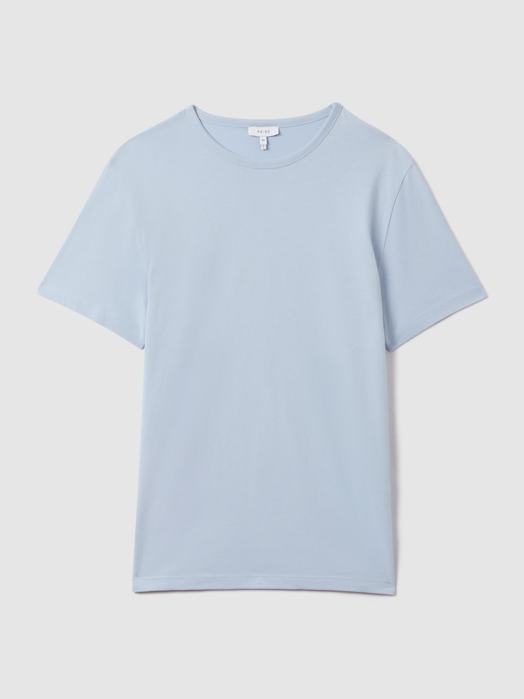 Reiss Soft Blue Melrose Cotton Crew Neck T-Shirt - Image 2 of 5