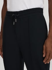Reiss Navy Isaac Interlock Jersey Joggers - Image 4 of 7