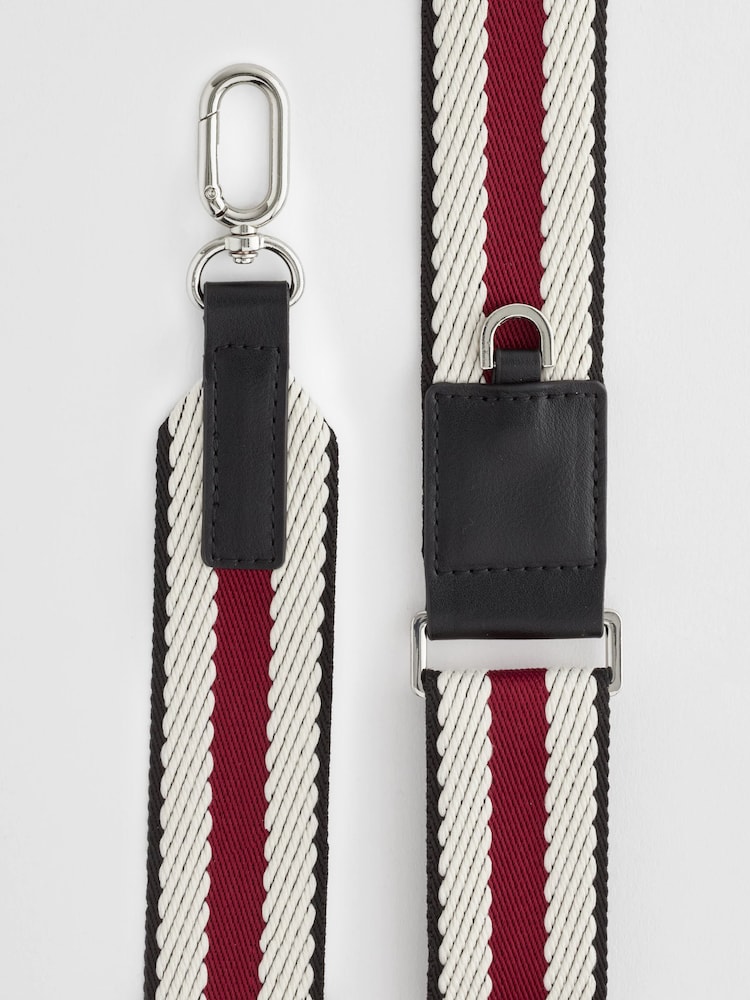 Black/Red Stripe Bag Strap - Image 3 of 3