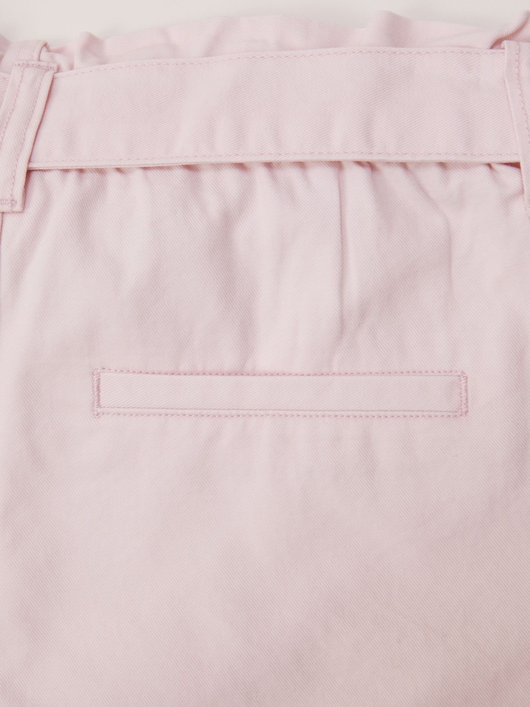 Abercrombie & Fitch Twill-Shorts mit Bindegürtel, Rosa - Bild 2 von 2
