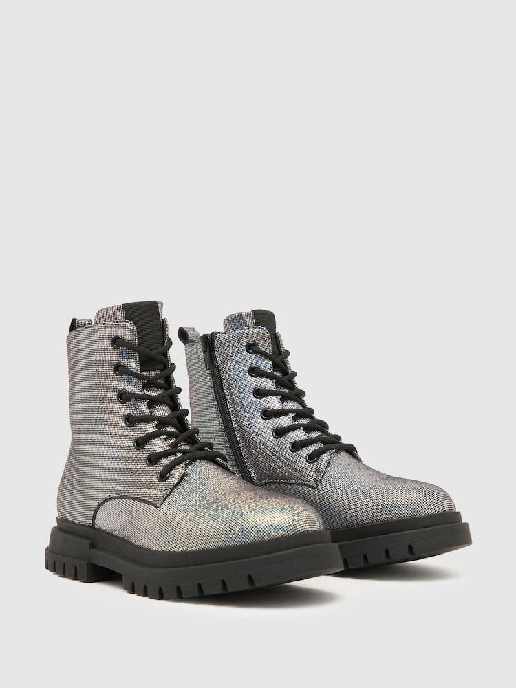 Schuh Caring Lace-Up Black Boots - Image 2 of 4 Schuh Caring Lace-Up Black Boots - Image 2 of 4