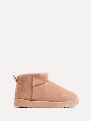 Linzi Brown Mini Addy Faux Suede Lined Ankle Boots - Image 2 of 5