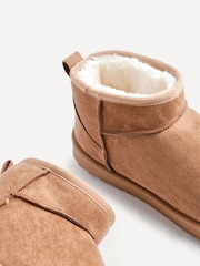 Linzi Brown Mini Addy Faux Suede Lined Ankle Boots - Image 4 of 5
