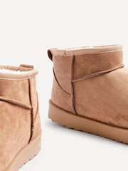 Linzi Brown Mini Addy Faux Suede Lined Ankle Boots - Image 5 of 5