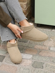 Linzi Green Mini Addy Faux Suede Lined Ankle Boots - Image 1 of 7