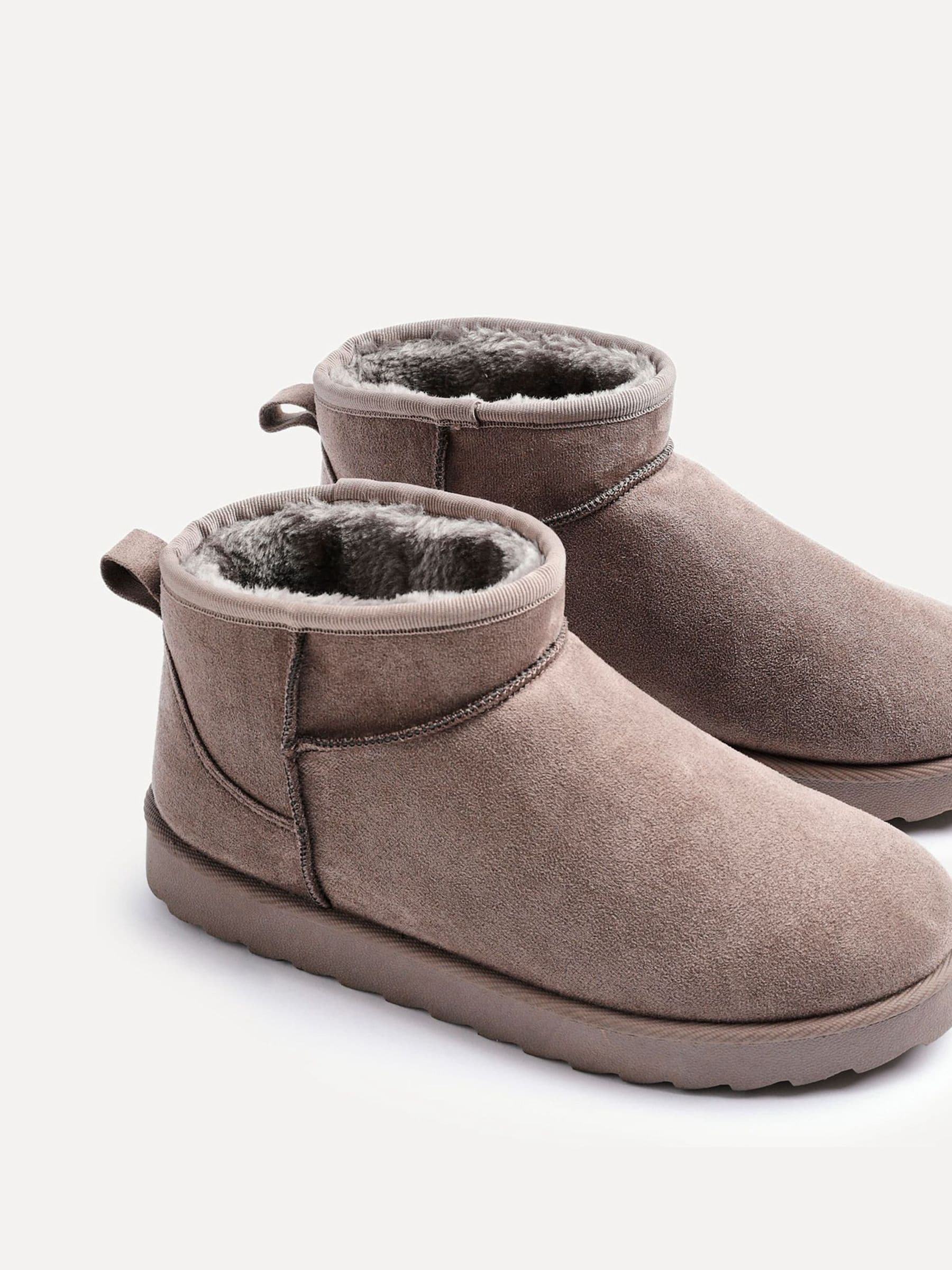 Buy Linzi Mocha Brown Mini Addy Faux Suede Lined Ankle Boots from