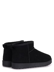 Linzi Black Mini Addy Faux Suede Lined Ankle Boots - Image 4 of 4
