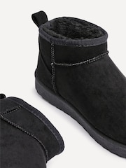 Linzi Black Mini Addy Faux Suede Lined Ankle Boots - Image 6 of 6
