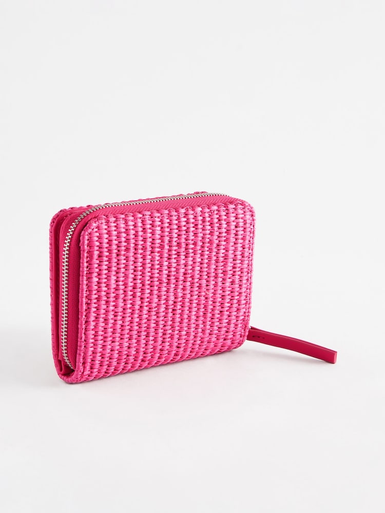 Pink Raffia Purse - Image 1 of 5