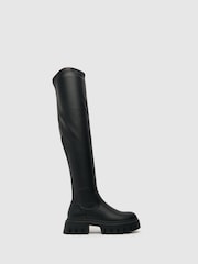 Schuh Danica Stretch Knee Black Boots - Image 1 of 4