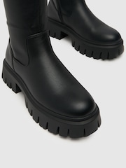 Schuh Danica Stretch Knee Black Boots - Image 3 of 4