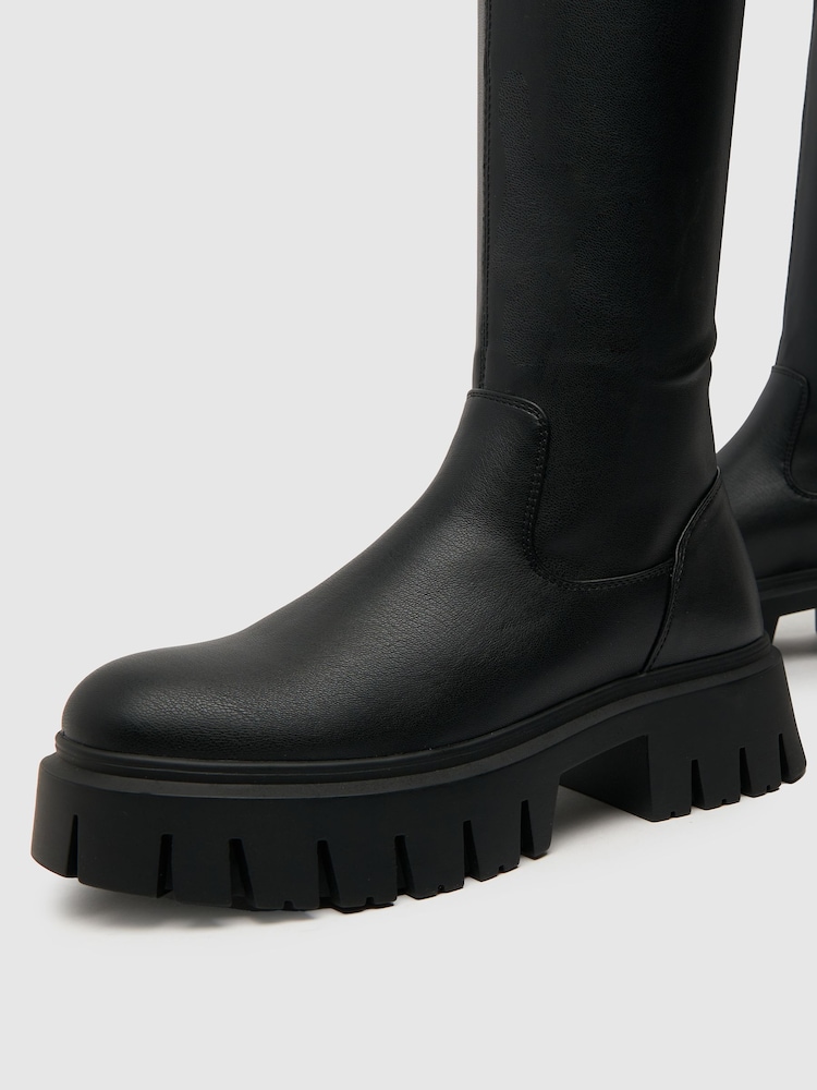 Schuh Danica Stretch Knee Black Boots - Image 4 of 4