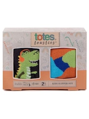 Totes Orange Toasties Childrens Original 2 Pack Socks - Image 2 of 4