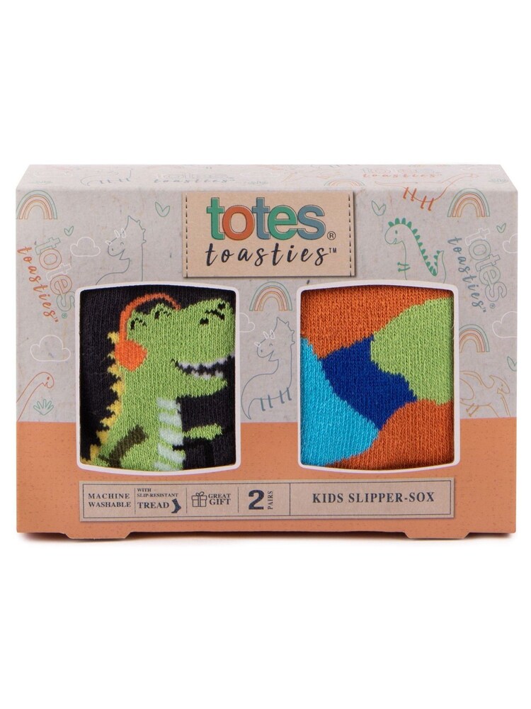 Totes Orange Toasties Childrens Original 2 Pack Socks - Image 2 of 4