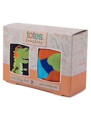 Totes Orange Toasties Childrens Original 2 Pack Socks - Image 3 of 4