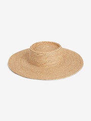 Neutral Flat Top Wide Brim Hat - Image 6 of 6