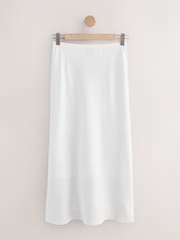 White Satin Midi Skirt - Image 7 of 9