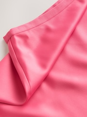 Coral Pink Satin Midi Skirt - Image 8 of 8