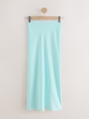 Aqua Blue Satin Midi Skirt - Image 5 of 7