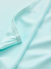 Aqua Blue Satin Midi Skirt - Image 7 of 7