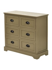 Pacific Olive Pine Wood 6 Drawer Unit - Image 5 of 7