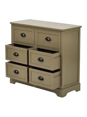 Pacific Olive Pine Wood 6 Drawer Unit - Image 6 of 7