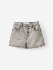 Cotton On Grey Snap Front Denim Shorts - Image 1 of 3