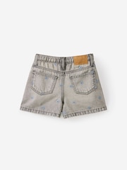 Cotton On Grey Snap Front Denim Shorts - Image 2 of 3