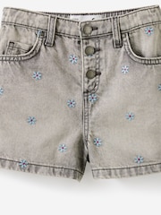 Cotton On Grey Snap Front Denim Shorts - Image 3 of 3