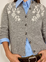 BHOEM Grey Embroidered Cardigan - Image 3 of 6