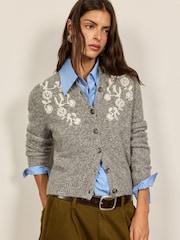 BHOEM Grey Embroidered Cardigan - Image 5 of 6