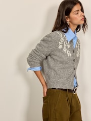 BHOEM Grey Embroidered Cardigan - Image 6 of 6