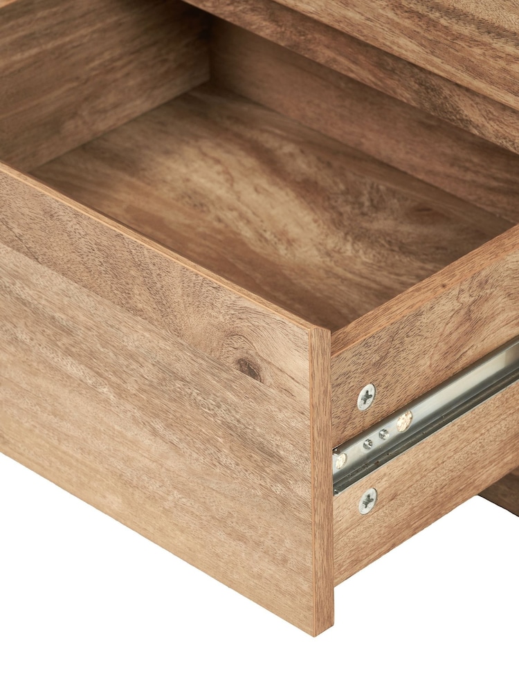 Pacific Oak Effect Veneer 2 Drawer Unit - Image 3 of 3