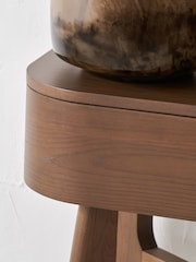 Pacific Dark Ash Retro Wood 2 Drawer Console Table - Image 5 of 7