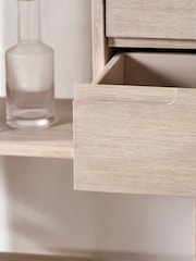 Pacific White Sand Acacia Wood 2 Drawer 7 Niche Shelf Unit - Image 5 of 6