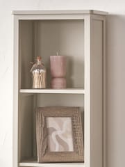Pacific Linen Pine Wood Slim 1 Door 3 Shelf Unit - Image 4 of 6
