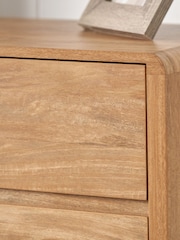 Pacific Oak Effect Veneer 5 Drawer Unit - Image 2 of 8