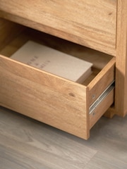 Pacific Oak Effect Veneer 5 Drawer Unit - Image 4 of 8