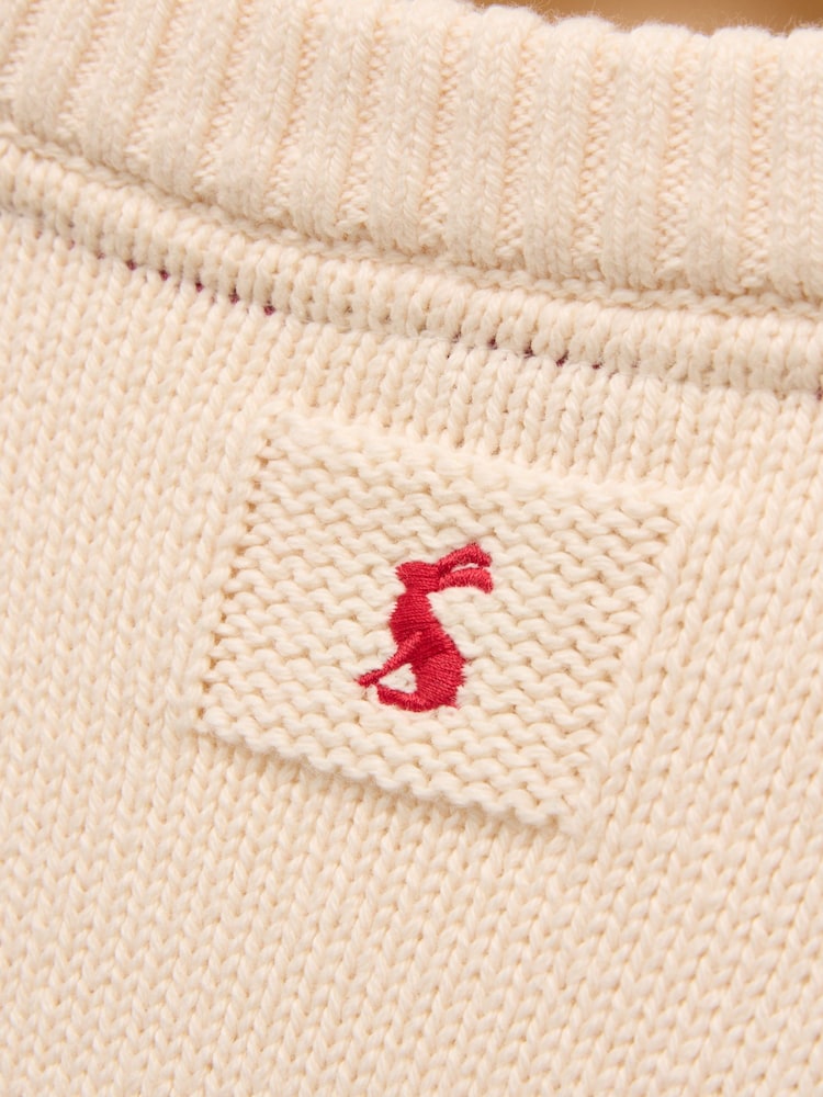Joules Girls' Hattie Cream Horse Intarsia Horse Jumper - Image 7 of 7 Joules Girls' Hattie Cream Horse Intarsia Horse Jumper - Image 7 of 7