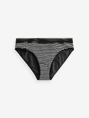 Black/White High Leg Geo Lace Trim Knickers 4 Pack - Image 8 of 8