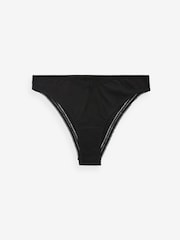 Black/White Brazilian Geo Lace Trim Knickers 4 Pack - Image 10 of 12